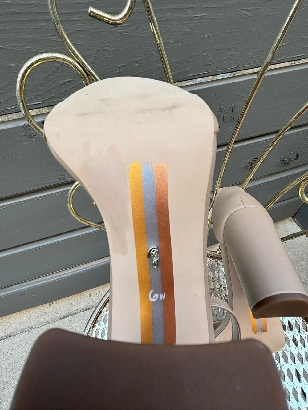 Sam Edelman Yaro Nude Block Heel Ankle Strap Sandals Wide 6W Wedding Guest